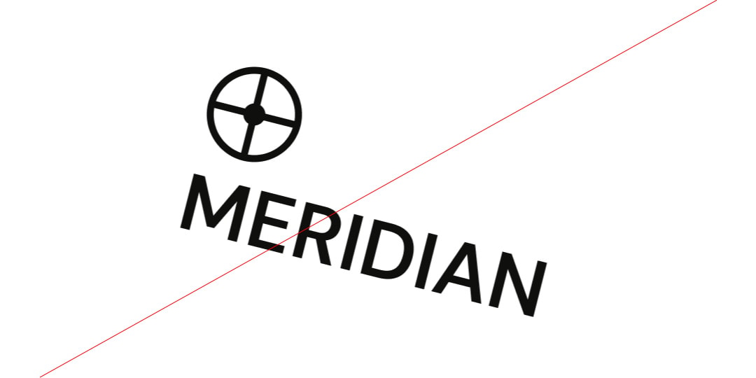 Image of brand logo incorrectly rotated
