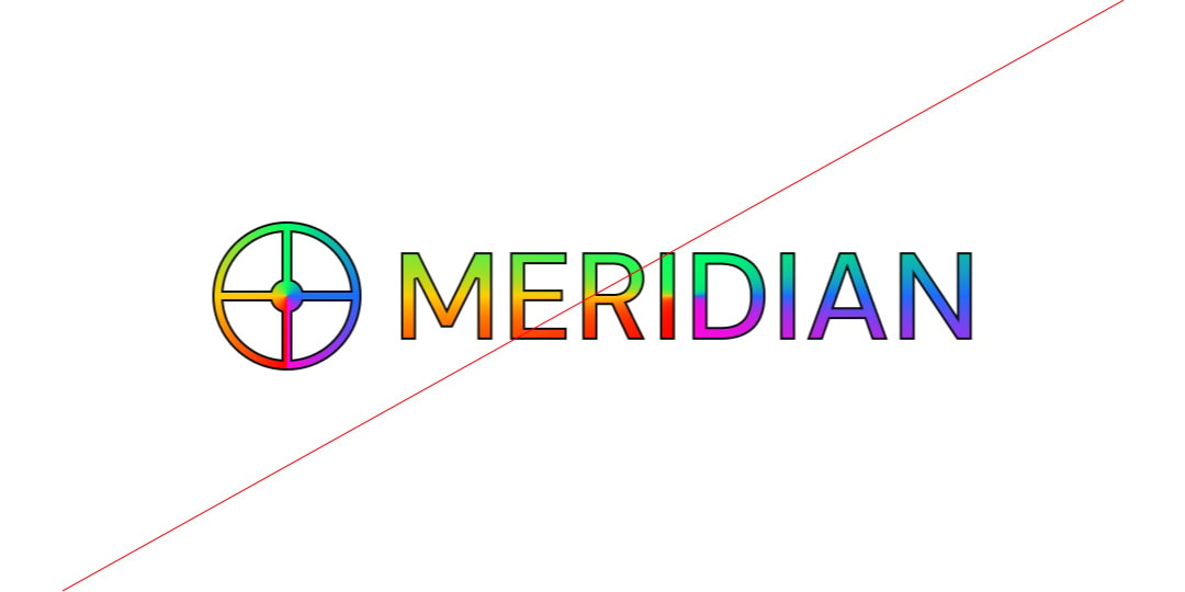 Image of brand logo incorrectly using gradients