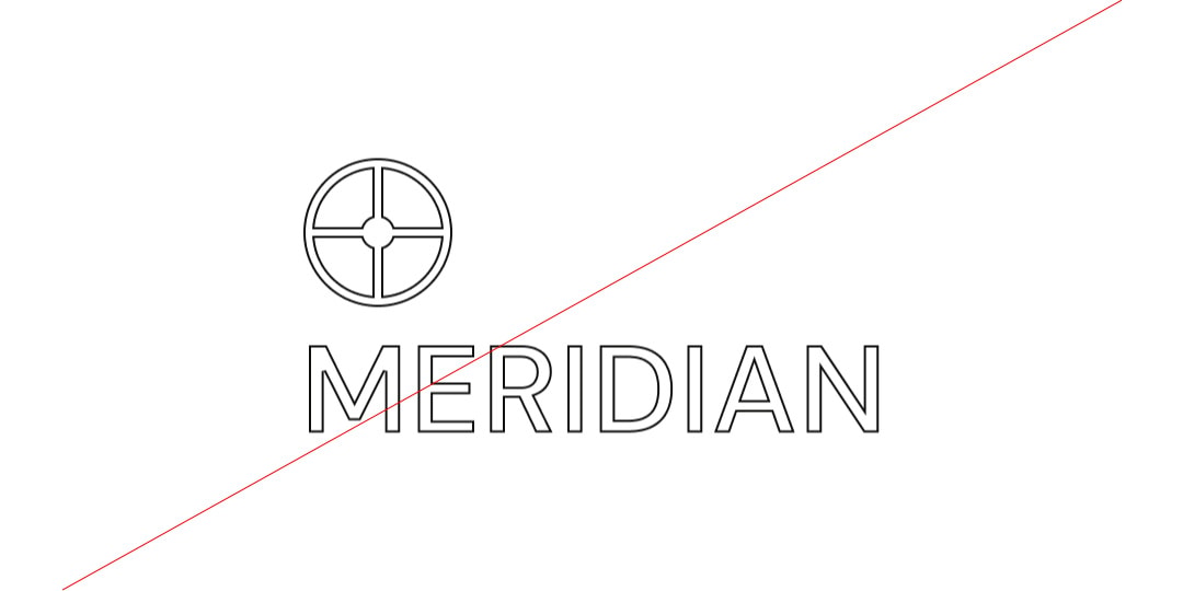 Image of brand logo incorrectly outlined